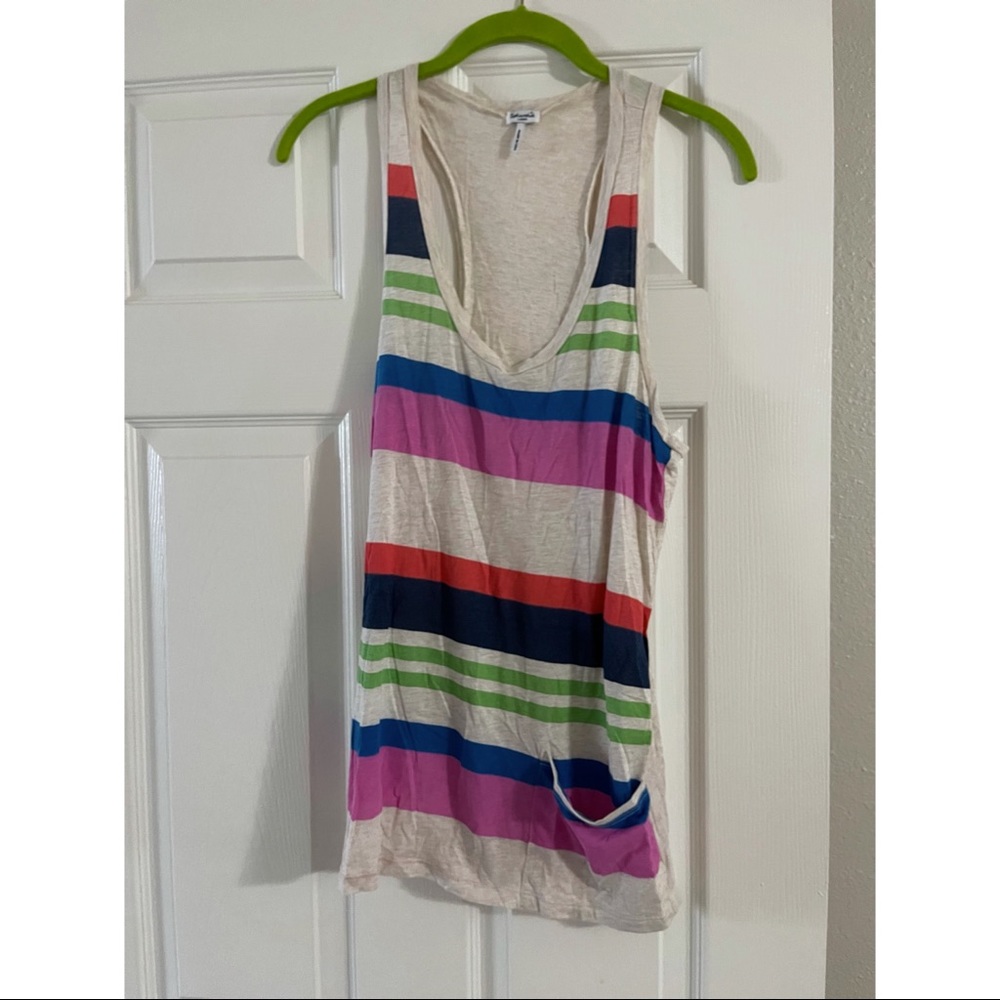 Splendid Rainbow Stripe Tank Top Size L